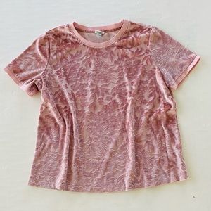 A New Day Pink Crushed Velvet Floral size Medium
